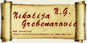 Nikolija Grebenarović vizit kartica